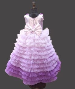 Purple Ombre Layered Party Wear Dress