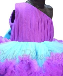 Buy Purple One Shoulder Ruffled Party Wear Dress Gown
