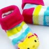 Buy Online Rainbow Colored Stripes Baby Socks With Kitten Face