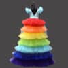 Rainbow birthday party dress for girls colorful stylish celebration wear