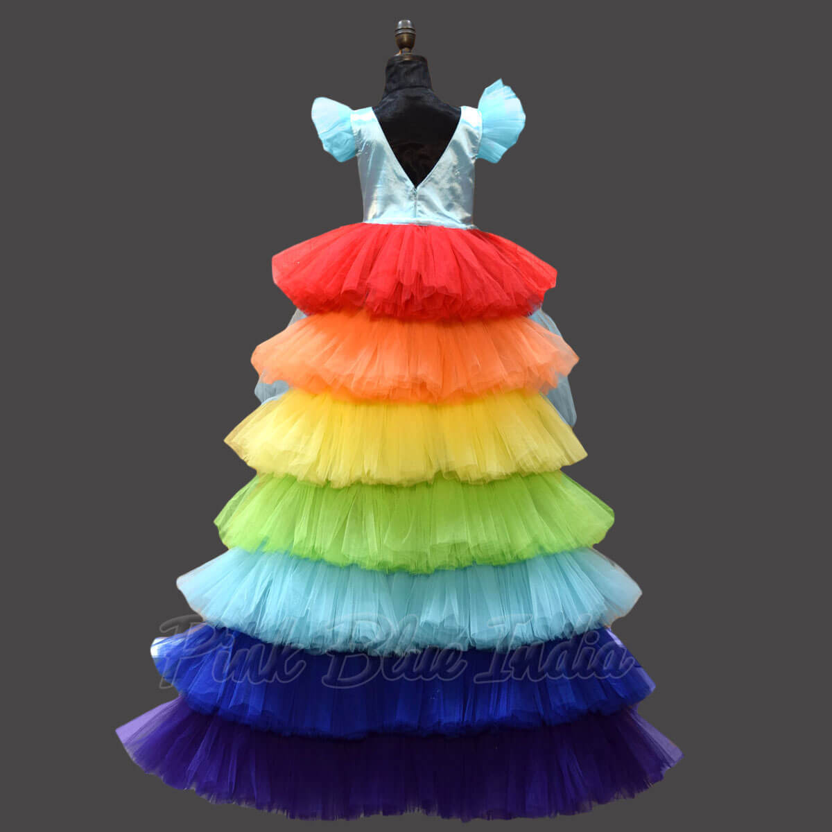 Rainbow Theme Birthday Party Outfit Colorful Girl Dress