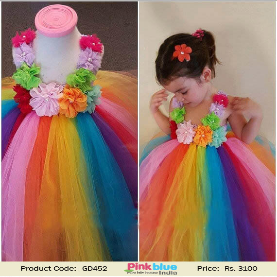 rainbow tutu dress