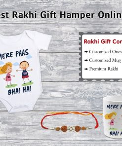 Rakhi Gift Hampers Online, Raksha Bandhan Personalized Mug, baby Onesie India