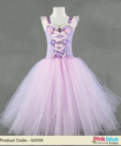 Rapunzel Inspired Princess Costume - Girls Tangled Rapunzel Birthday theme Tutu Dress