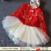 Baby Girl Red and Cream Designer Party Dress Online India