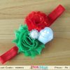 Red and Green Flower Hair Band for Cute Girls