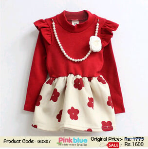 red white baby formal dress