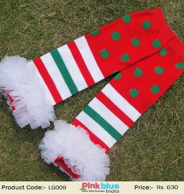 Infant christmas leg warmers