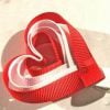 Beautiful Red and White Heart Fashion Hair Clip