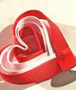 Beautiful Red and White Heart Fashion Hair Clip
