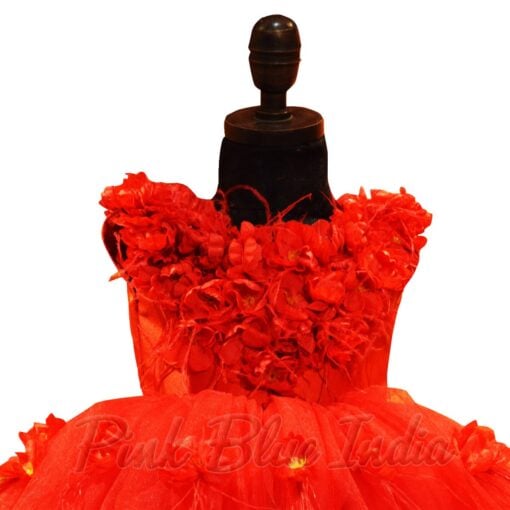 Red Birthday Party Dress for Baby Girl