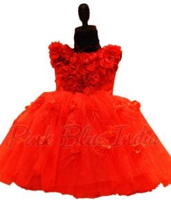 Red Dress, Red Birthday Frock, Baby Girls Party Frock Online