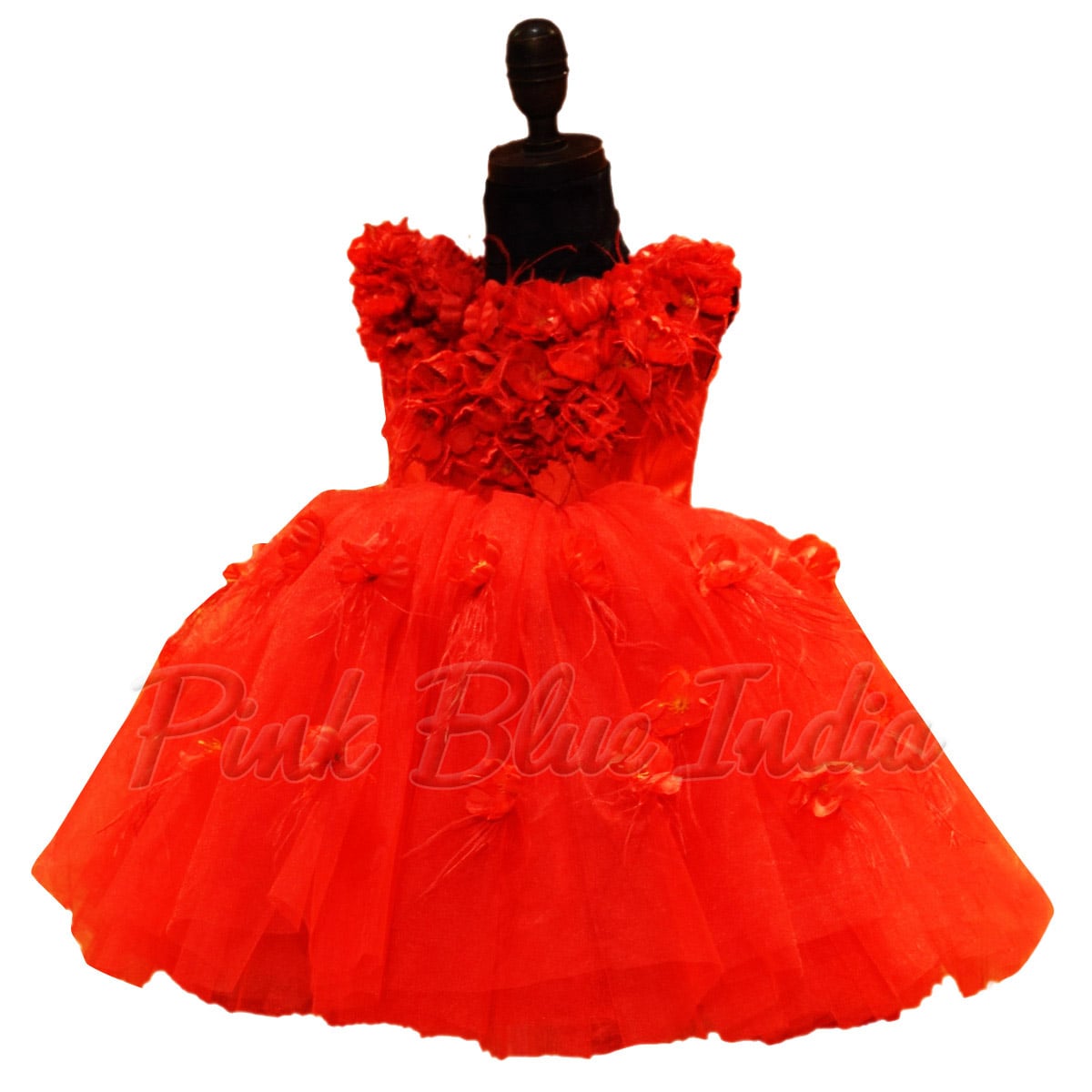Red Dress, Red Birthday Frock, Baby Girls Party Frock Online