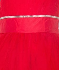 Red Net Birthday Dress for Kids Girls