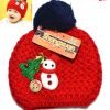 red toddler christmas hat