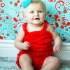 Attractive Red Color Newborn Romper Clothing for Indian Babies