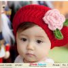 red baby woolen cap