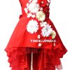 Girls Red Dress - Baby Girl Red High Low Dresses, Kids Red Party Frock Online