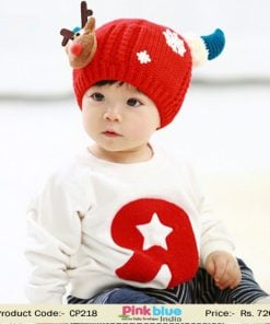red infant christmas cap