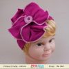 Comfortable Red Violet Infant Headband with a Big Flower