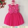 pink embroidered kids dress