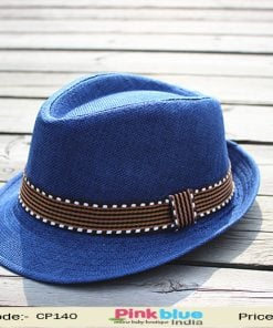 blue kids summer hat