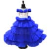 Toddler girl royal blue gown stylish party occasion outfit