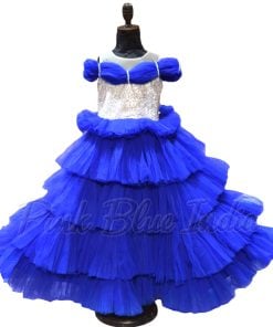 Royal Blue Party Gown for Toddlers and Girls Birthday, Wedding party