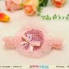 Designer Floral Pattern Salmon Net Headband