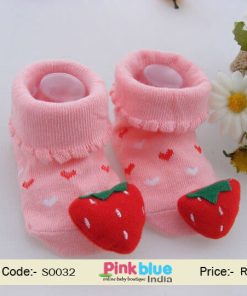 strawberry infant socks