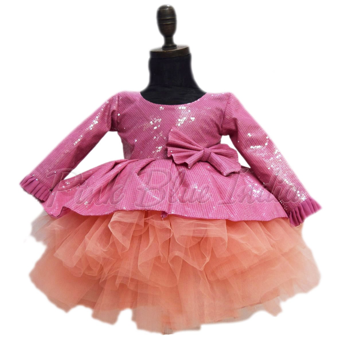 Little Girl Sequin Party Dress, Sparkle Birthday Frock Kids Sequin Dress India