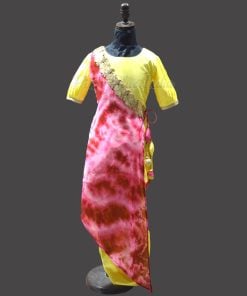 Shibori Print Jacket Dress, Yellow Kurta, Salwar Ethnic wear