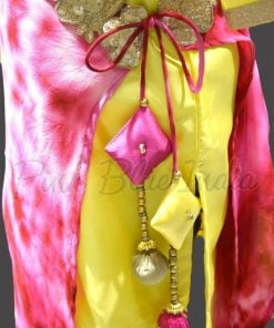 Buy Shibori Print Jacket Dress with Yellow Kurta & Salwar