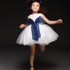 Shop Online in India Shimmery White Net Baby Girl’s Dress with Big Bow