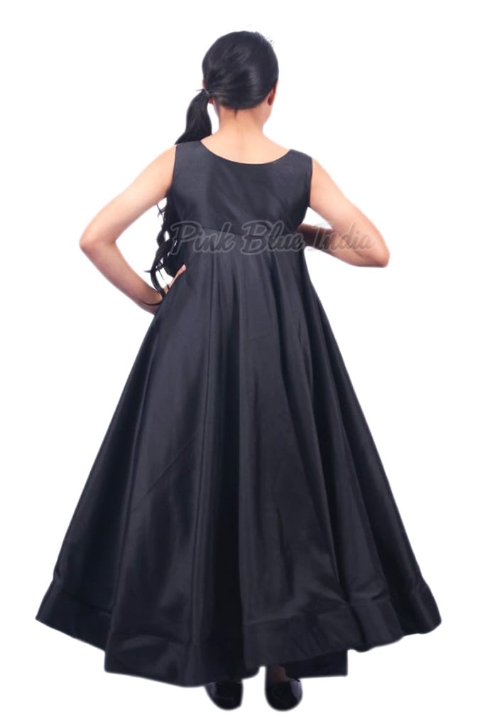 Grey & Black A-Line Dress | Indian party wear dresses online USA – Ria  Fashions