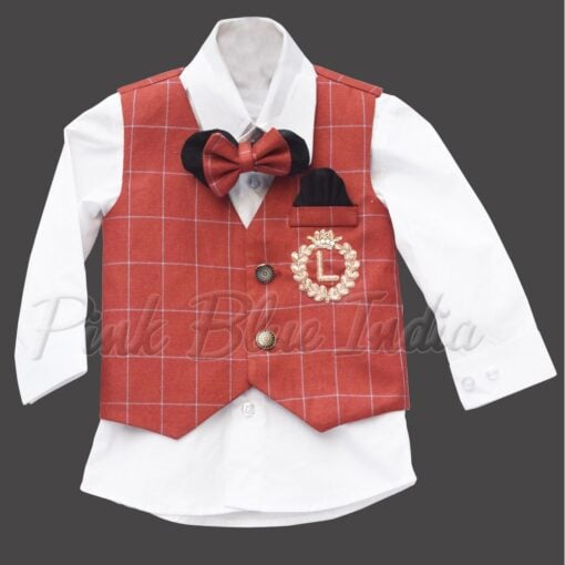 Buy Boys Birthday Party Wear, Shirt Waistcoat, Pant Online