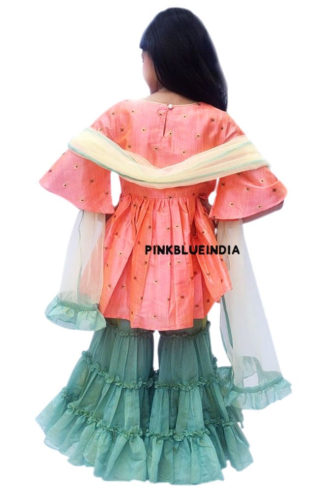 Baby Girl Sharara Dress: Kids Punjabi Sharara Suit for Wedding
