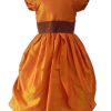 Baby Girls Mustard Orange Designer Party Dress Online Shopping