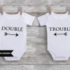 Funny twin baby clothes – Twins Funny baby Romper