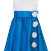 Baby Girls Indian Party Dress Blue Wedding Frock