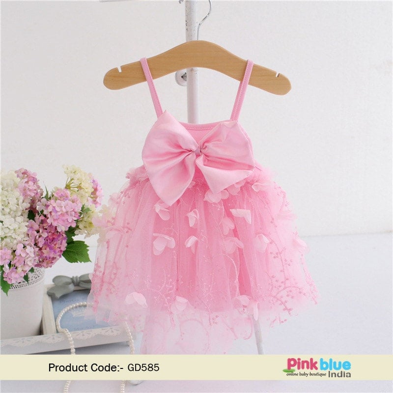 Shop Pink Girls Party Dress | Pink Frock Dress for Little Girl