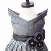 Silver & Gray Flower Girl Dress – Age 1 – 12Y Party wear Dress