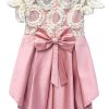 Stylish Baby Girl Rose Satin Dress for Birthday Party Online