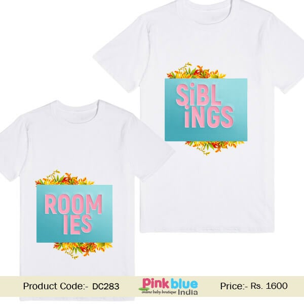 Siblings Roomies Personalised Baby T-Shirt Online India
