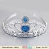 Shop Online Adjustable Silver Crown Style Infant Headband with Blue Stones