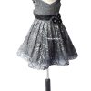 Buy Silver & Gray Flower Girl Dress, Girls Birthday Party Dress Online India