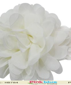 Newborn Princess White Net Flower Headband