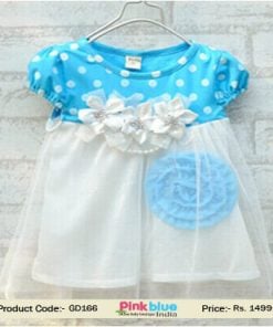 sky blue flower girl dress