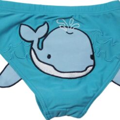 Baby Boy Swimsuit Sky Blue Whale Fish Infant Boy Swimwear