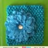 Blue Broad Kids Crochet Floral Hair Band